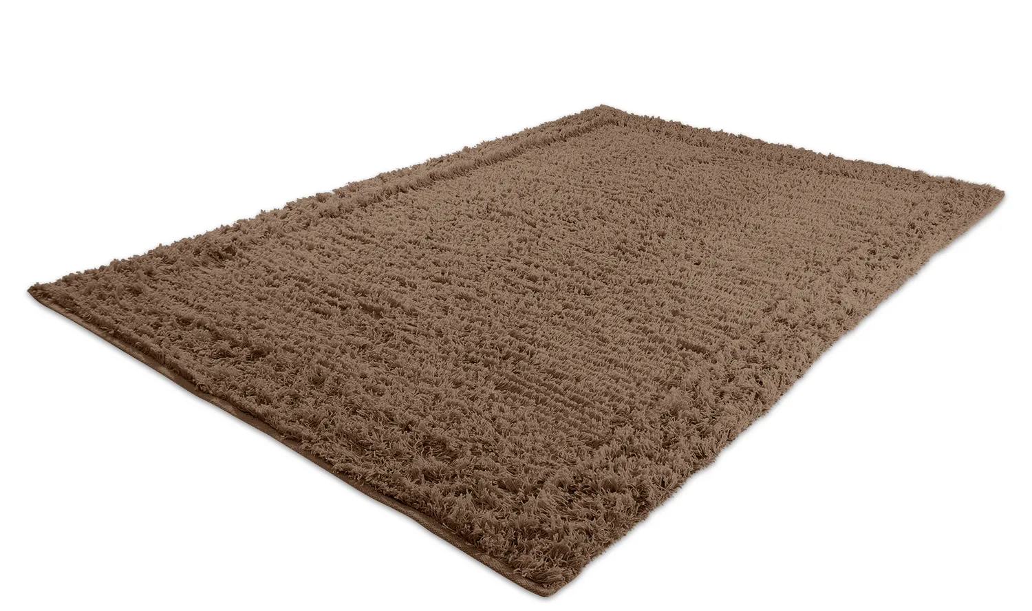 Hoogpolig vloerkleed - Bonnie Natural Cotton Shaggy (bruin)