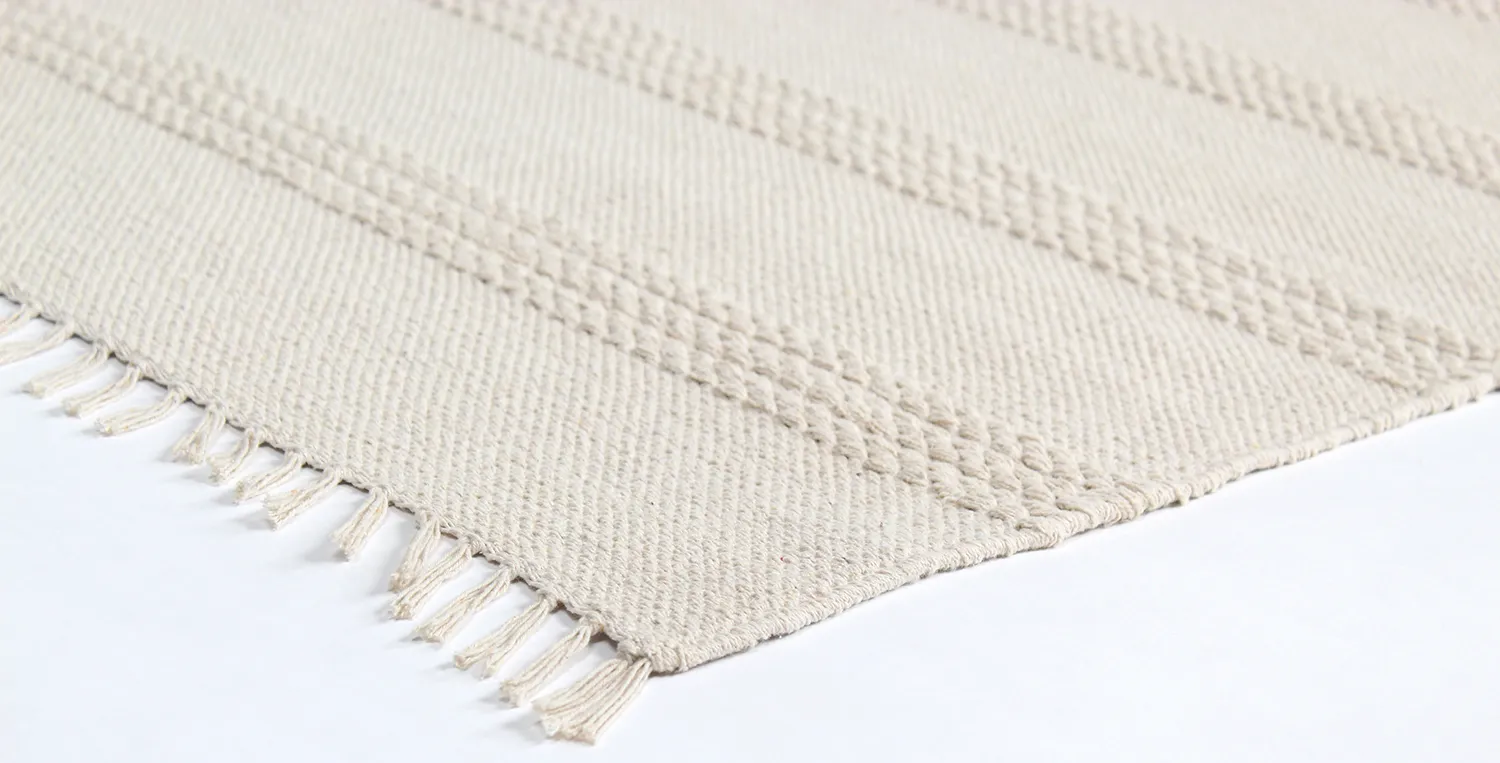 Vloerkleed Katoen - Lilje (wit)