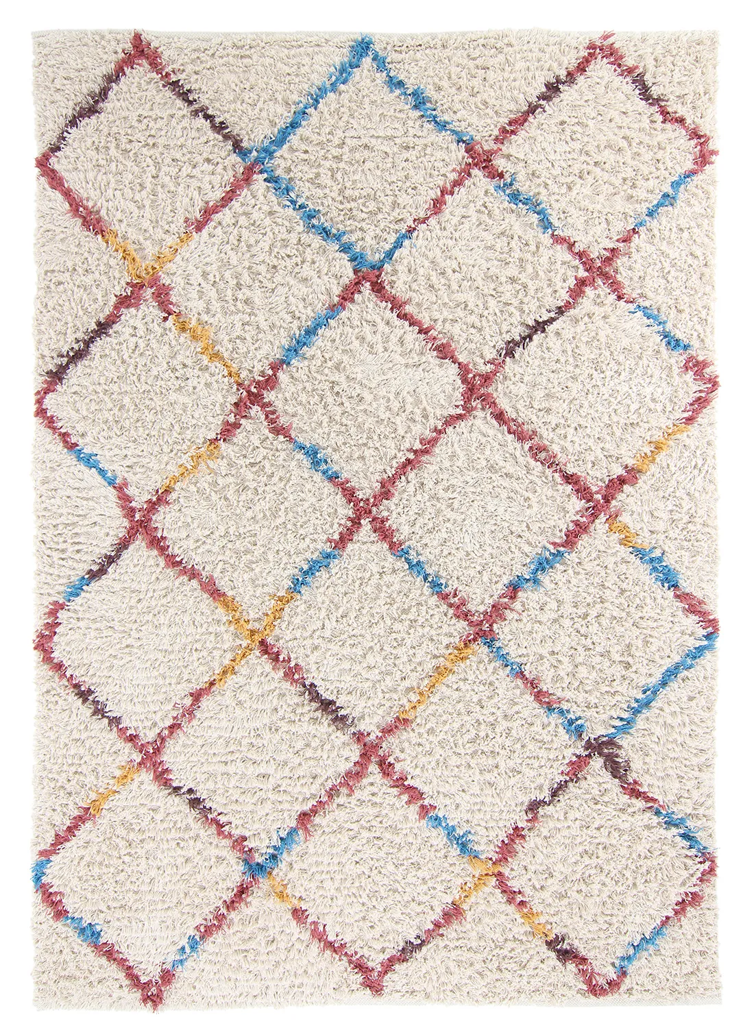 Hoogpolig vloerkleed - Maeron Natural Cotton Shaggy (multi)