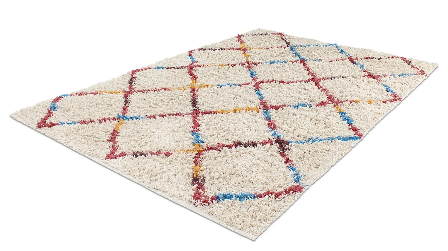 Hoogpolig vloerkleed - Maeron Natural Cotton Shaggy (multi)