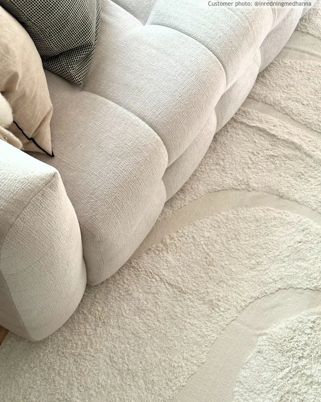 Hoogpolig vloerkleed - Bonnie Natural Cotton Shaggy (offwhite)