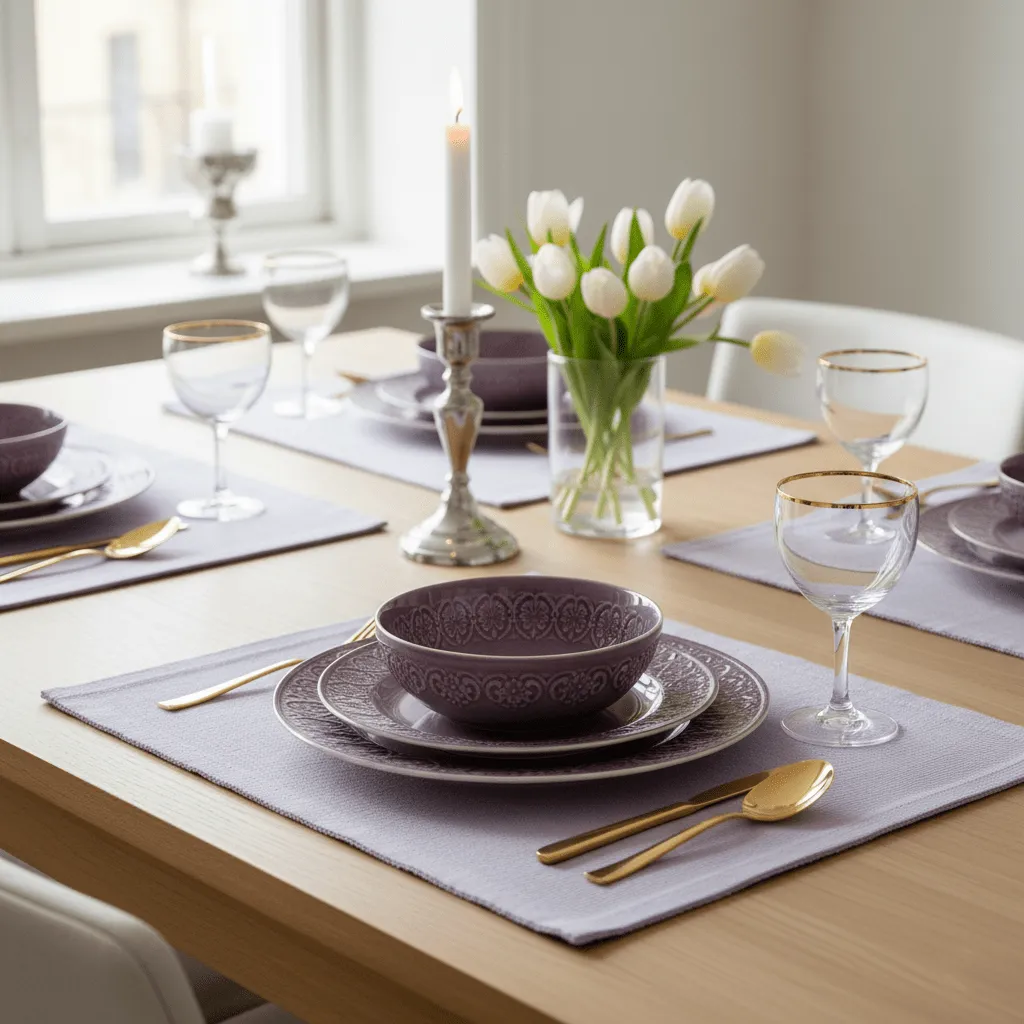 Placemat 2 stuks - Niva (lavendel)