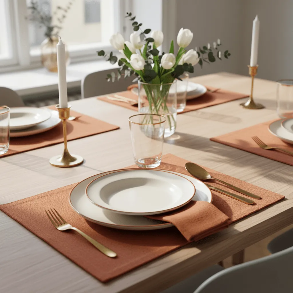 Placemat 2 stuks - Niva (lichtbruin)