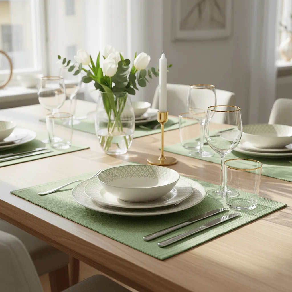 Placemat 2 stuks - Niva (lichtgroen)