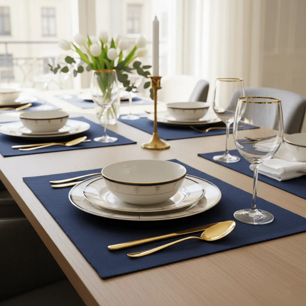 Placemat 2 stuks - Niva (donkerblauw)