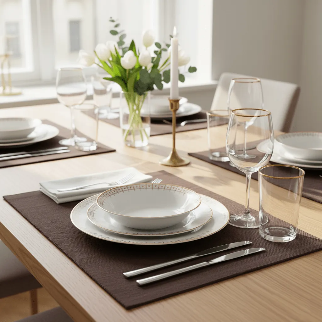 Placemat 2 stuks - Niva (donkerbruin)