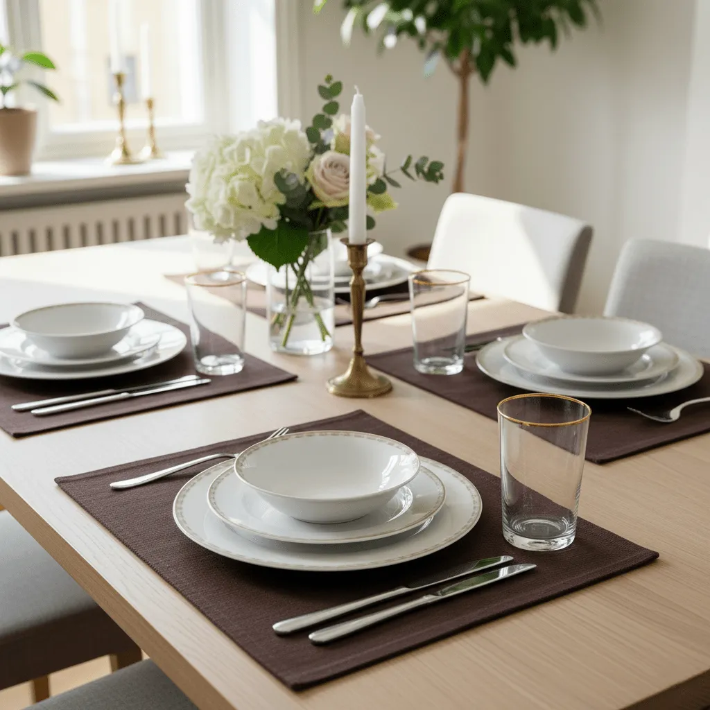 Placemat 2 stuks - Niva (donkerbruin)