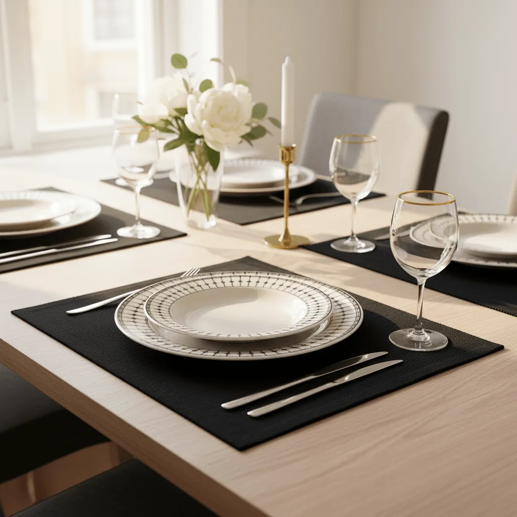 Placemat 2 stuks - Niva (zwart)