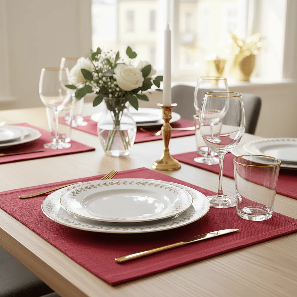 Placemat 2 stuks - Niva (bordeaux)