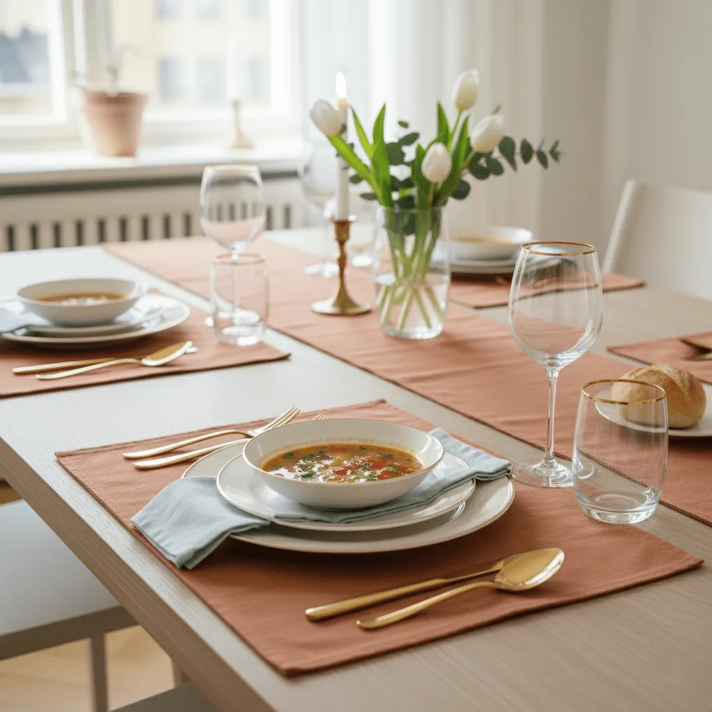 Placemat 2 stuks - Niva (lichtbruin)