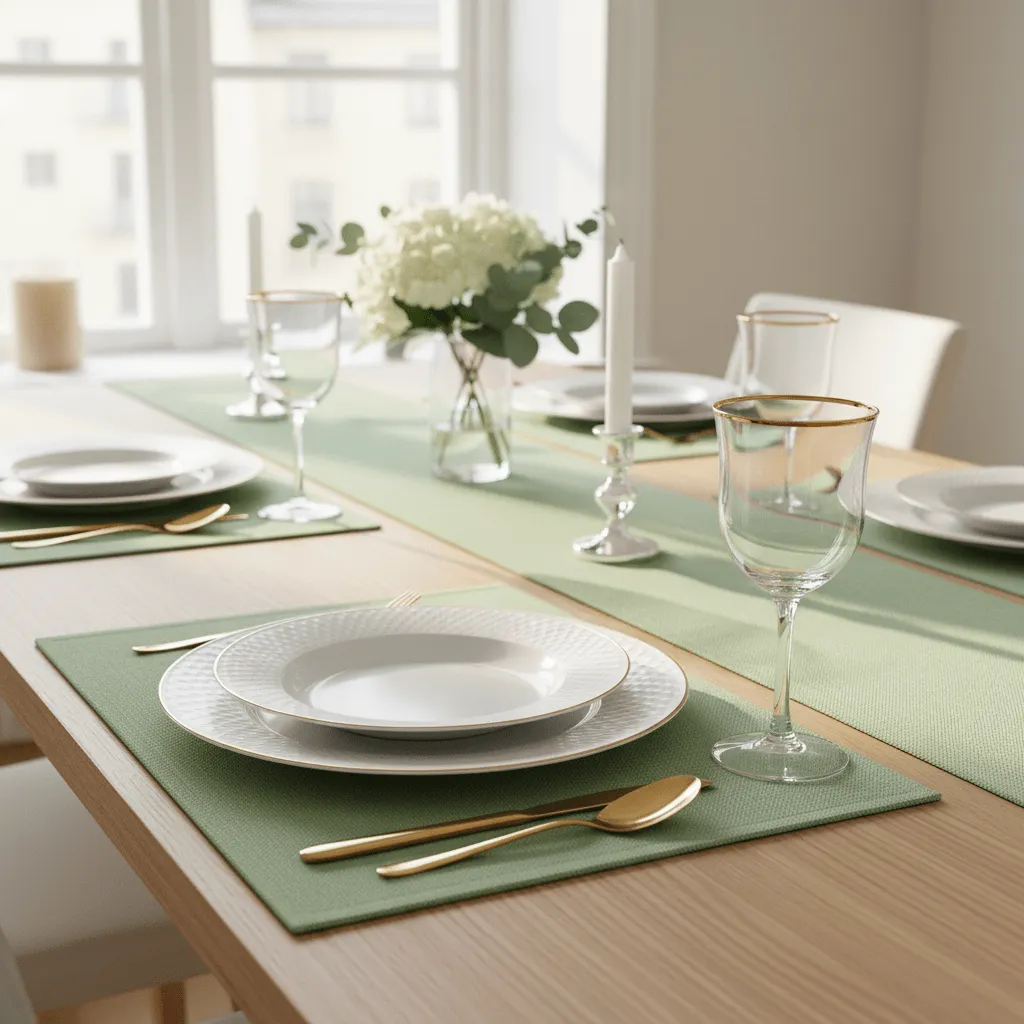 Placemat 2 stuks - Niva (lichtgroen)