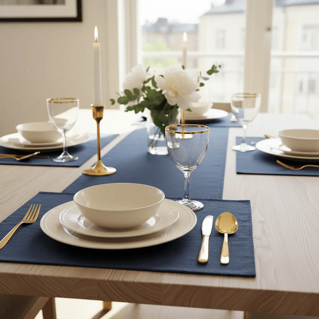 Placemat 2 stuks - Niva (donkerblauw)