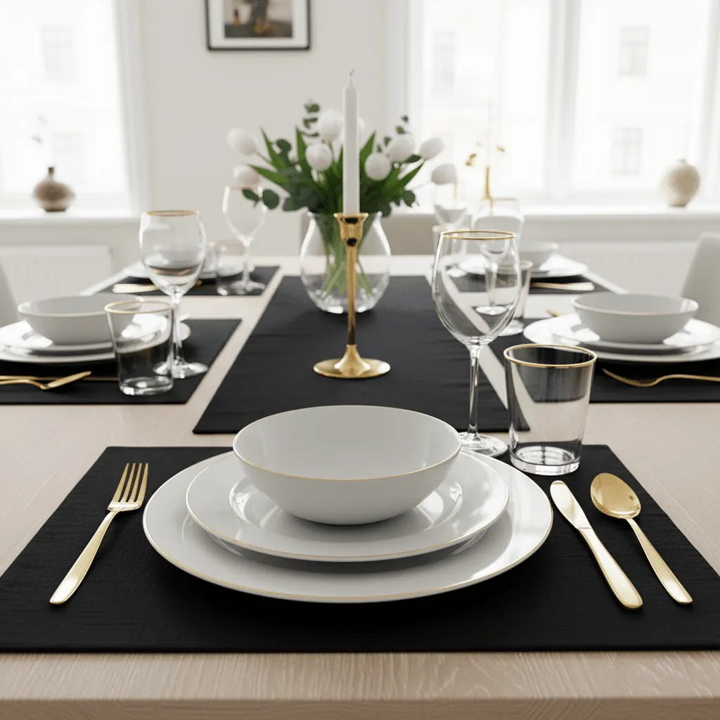 Placemat 2 stuks - Niva (zwart)