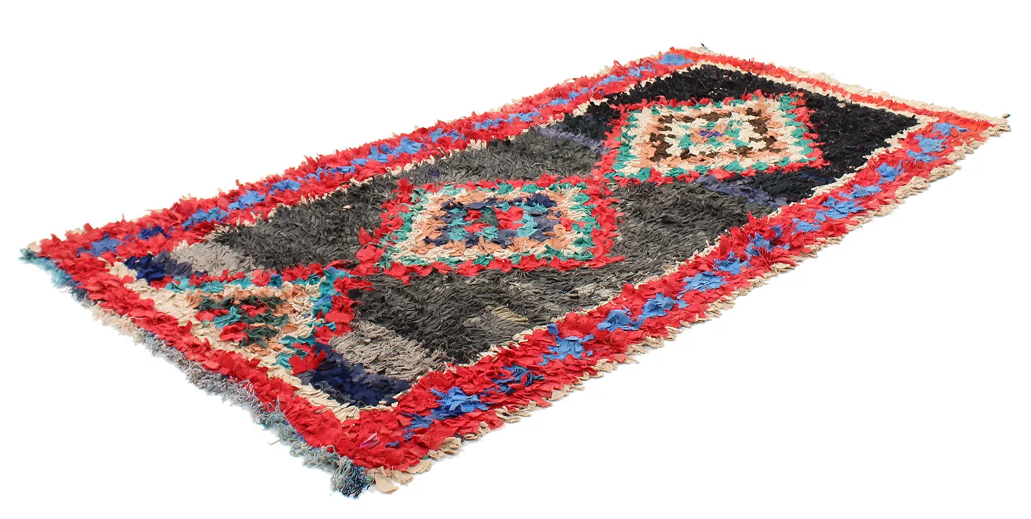 Marokkaanse Berber tapijt Boucherouite 245 x 110 cm