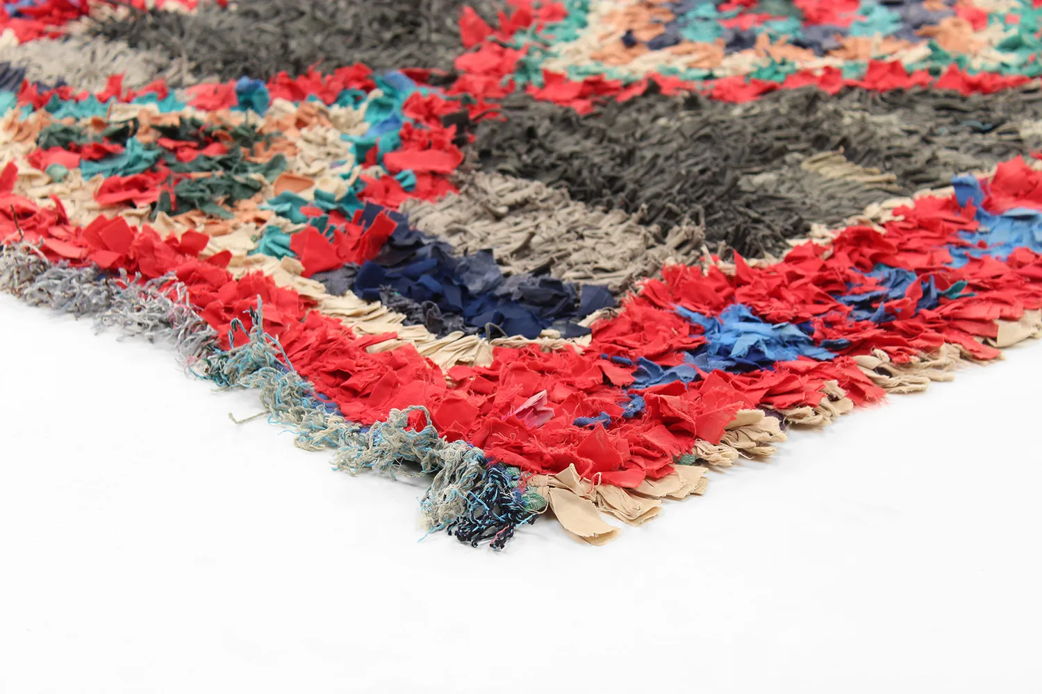 Marokkaanse Berber tapijt Boucherouite 245 x 110 cm