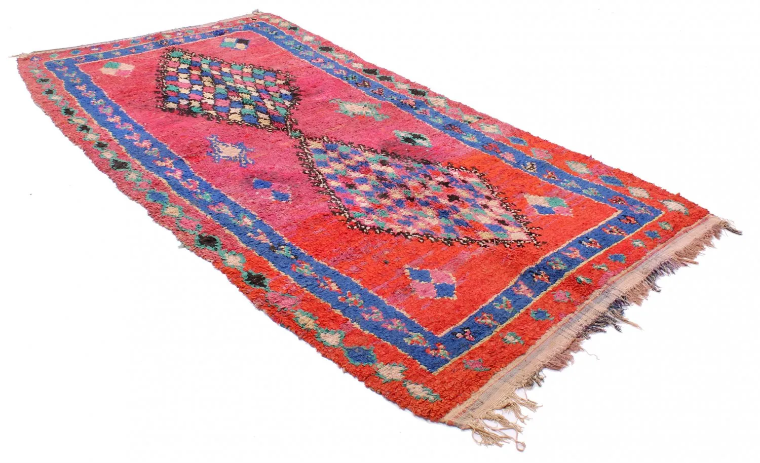 Marokkaanse Berber tapijt Boucherouite 330 x 150 cm