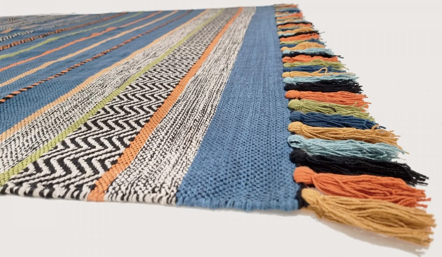 Vloerkleed Katoen - Bouira (blauw/multi)