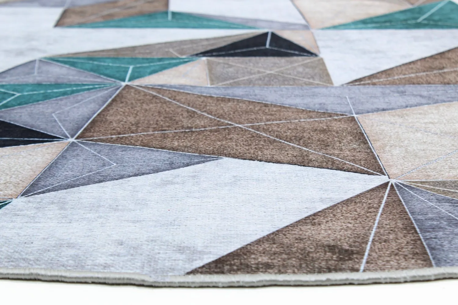 Rond vloerkleed - Feres (grijs/beige/multi)