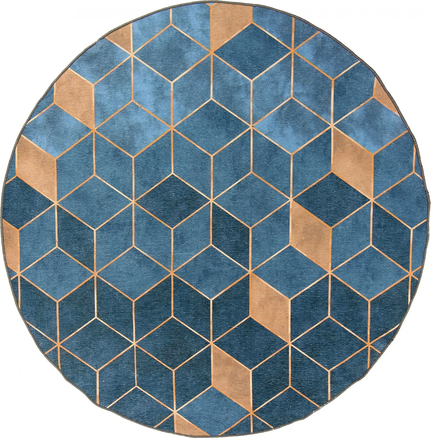 Rond vloerkleed - Brigooda (lichtblauw)