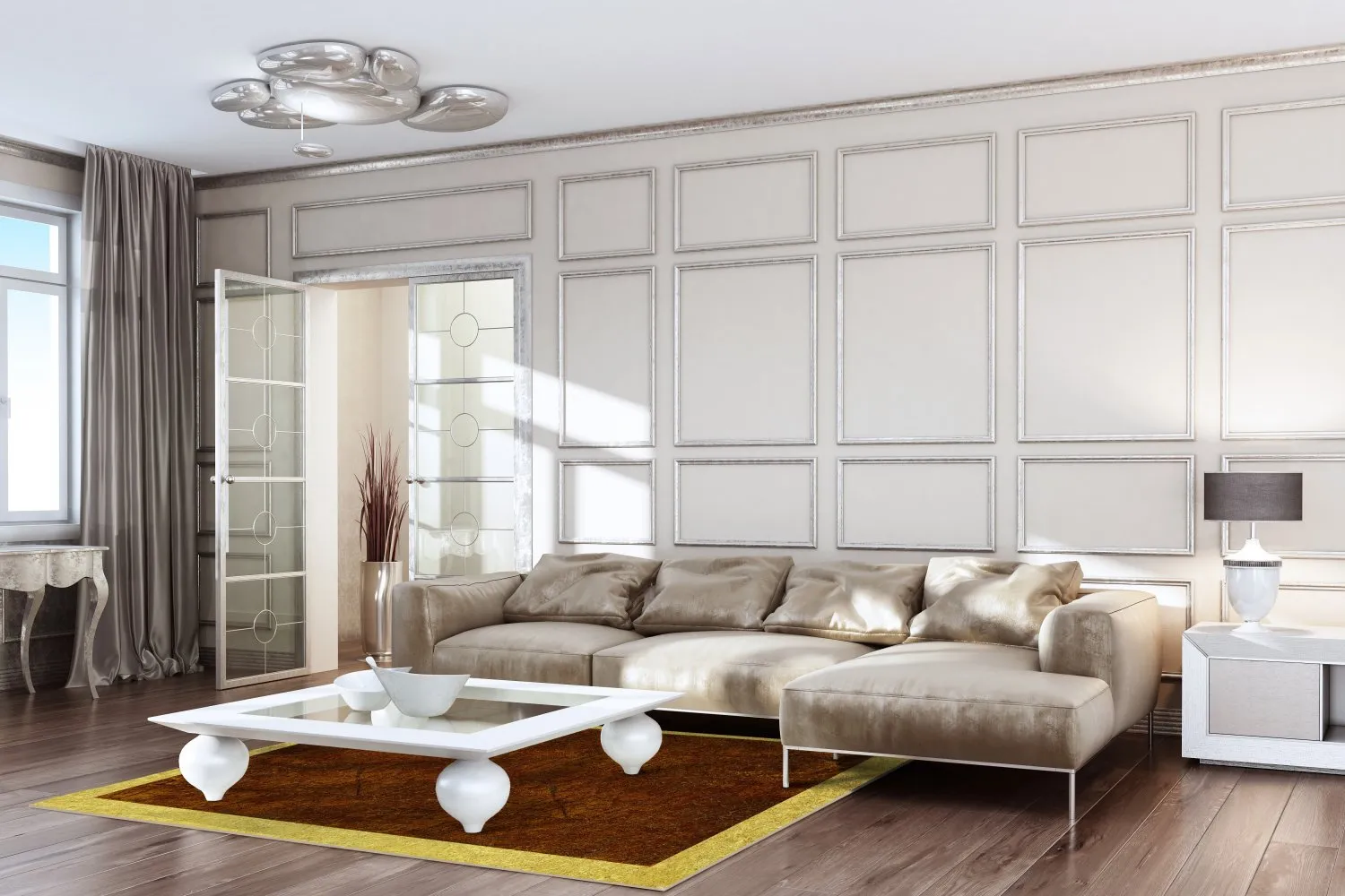 Rond vloerkleed - Eliz (bruin)