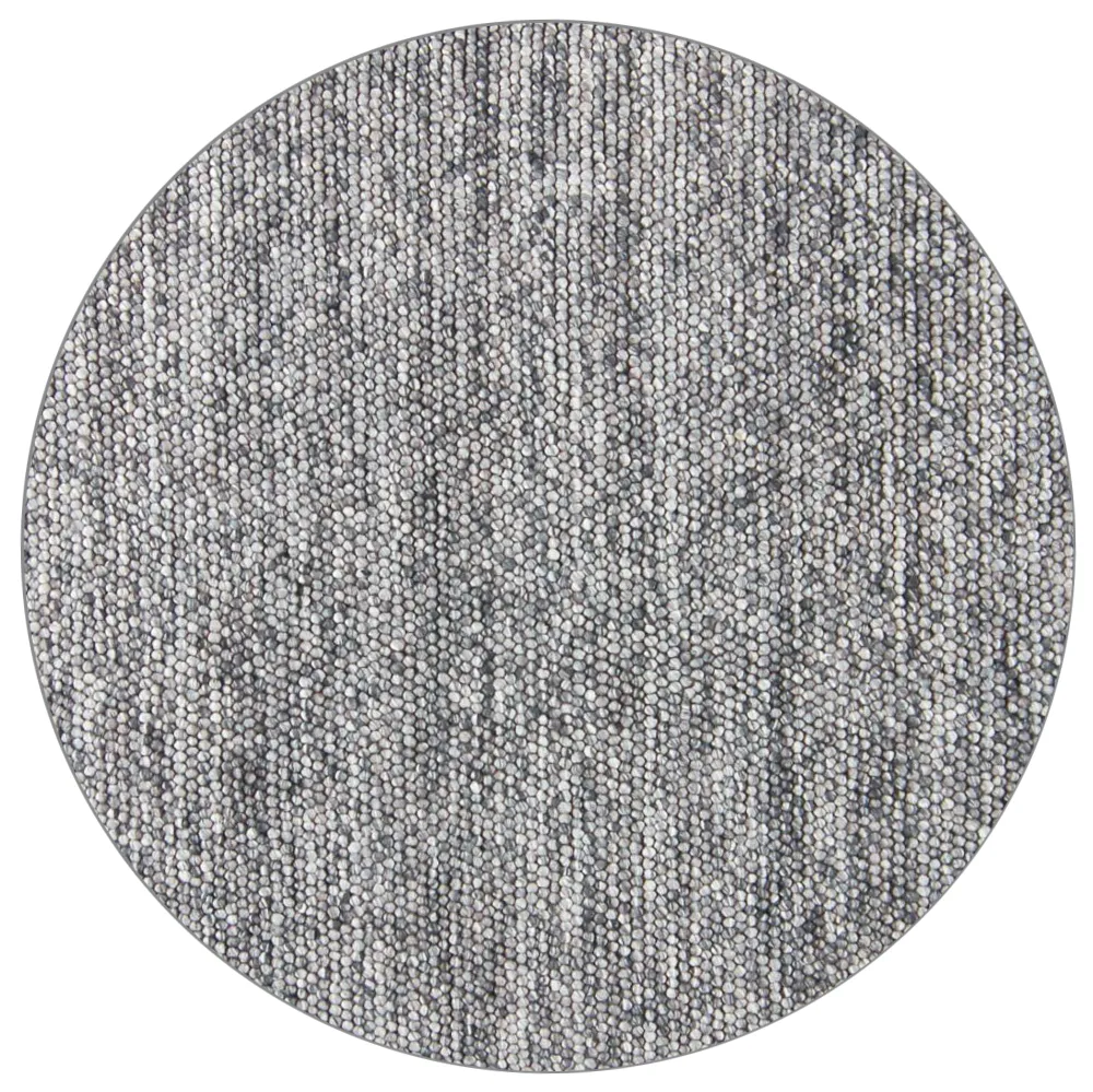 Ronde vloerkleden - Avafors Wool Bubble (grijs)