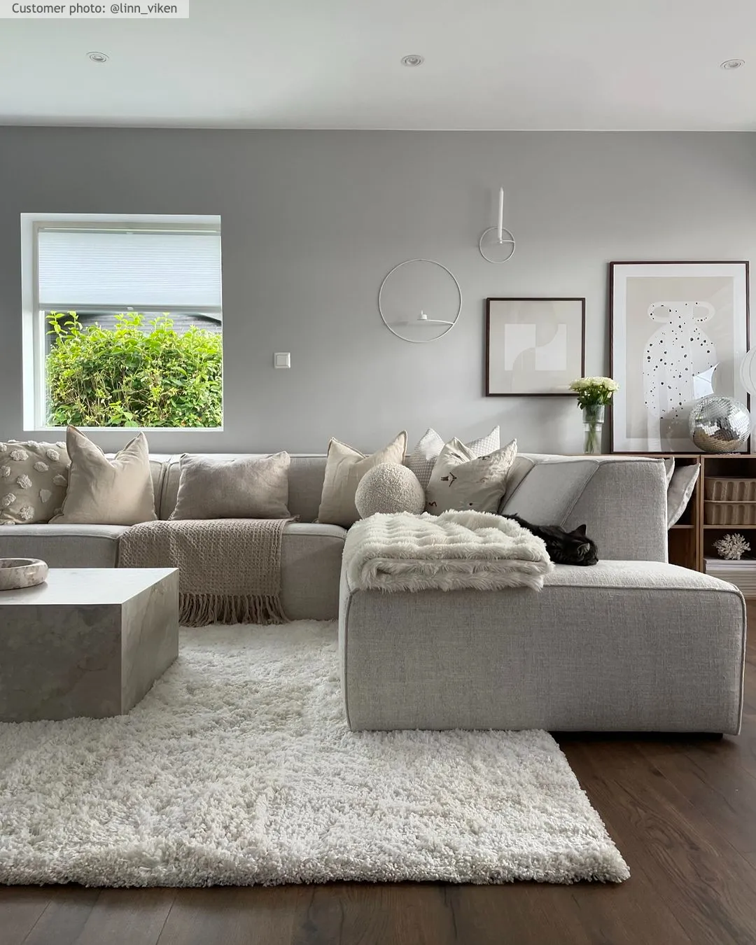 Hoogpolig vloerkleed - Cannes (wit)