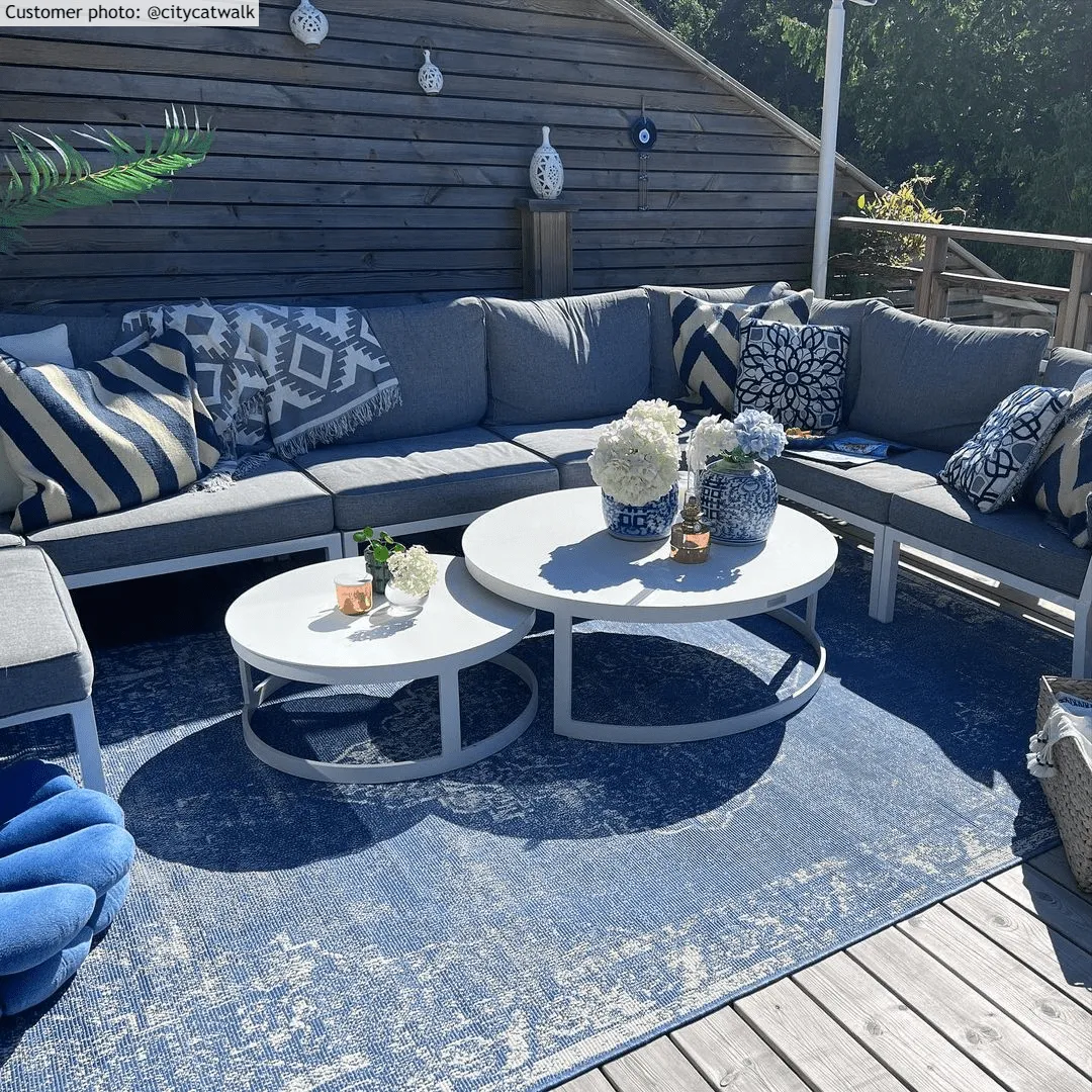 Vloerkleden voor binnen en buiten - Brussels Weave (blauw)