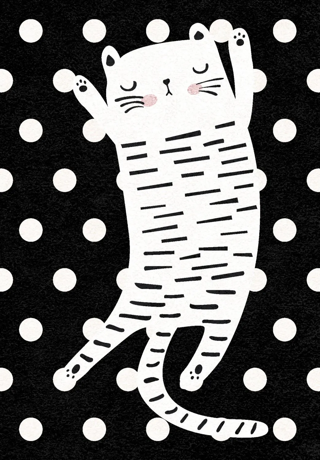 Kindervloerkleed - Sleepy Kitten (multi)