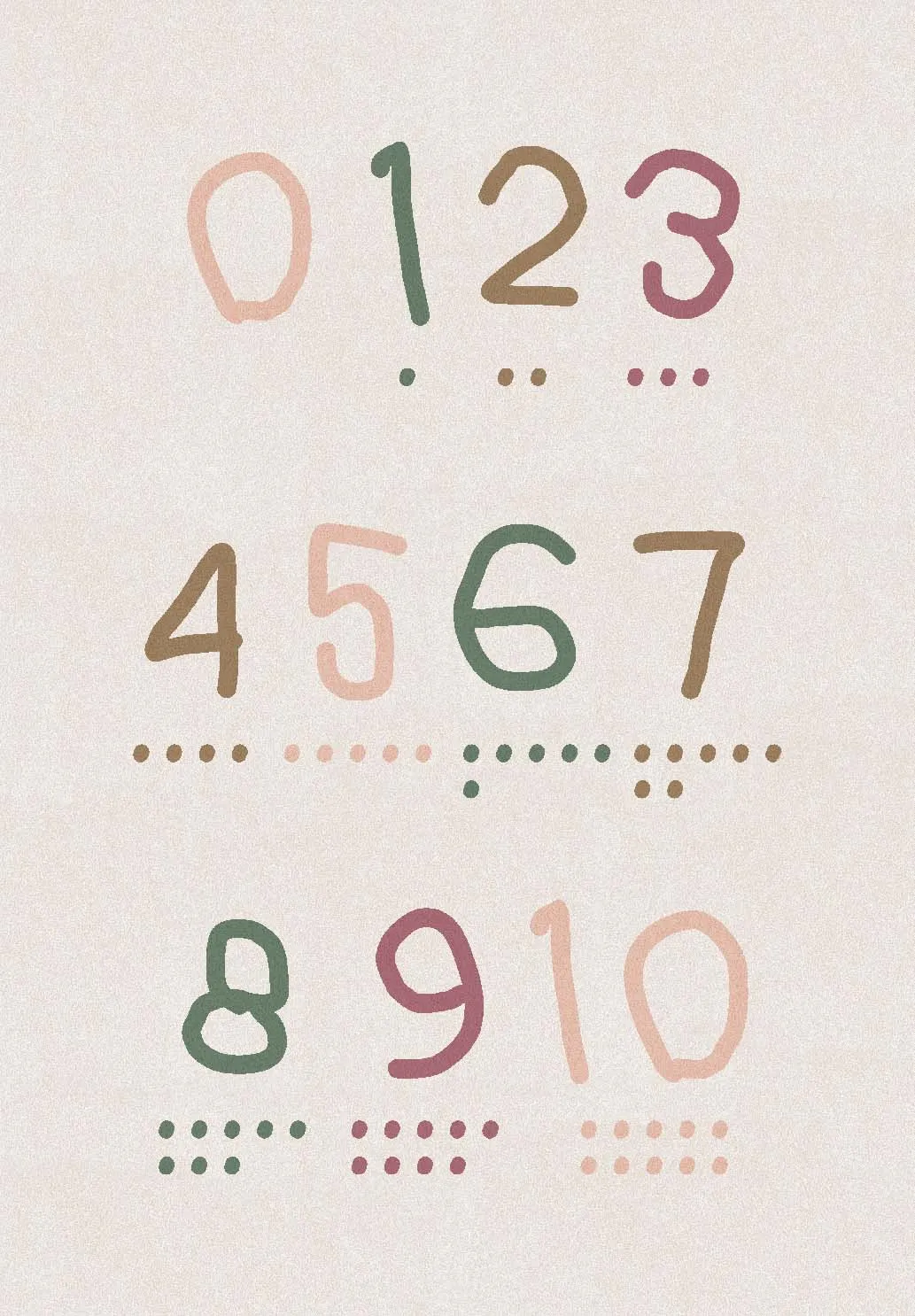 Kindervloerkleed - Counting rug (multi)