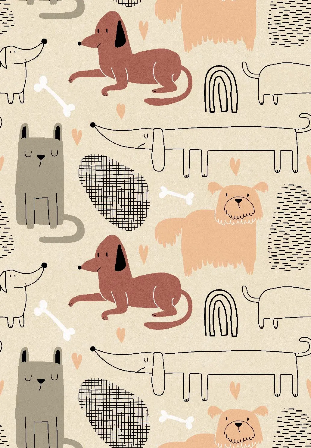 Kindervloerkleed - Cats and dogs (multi)