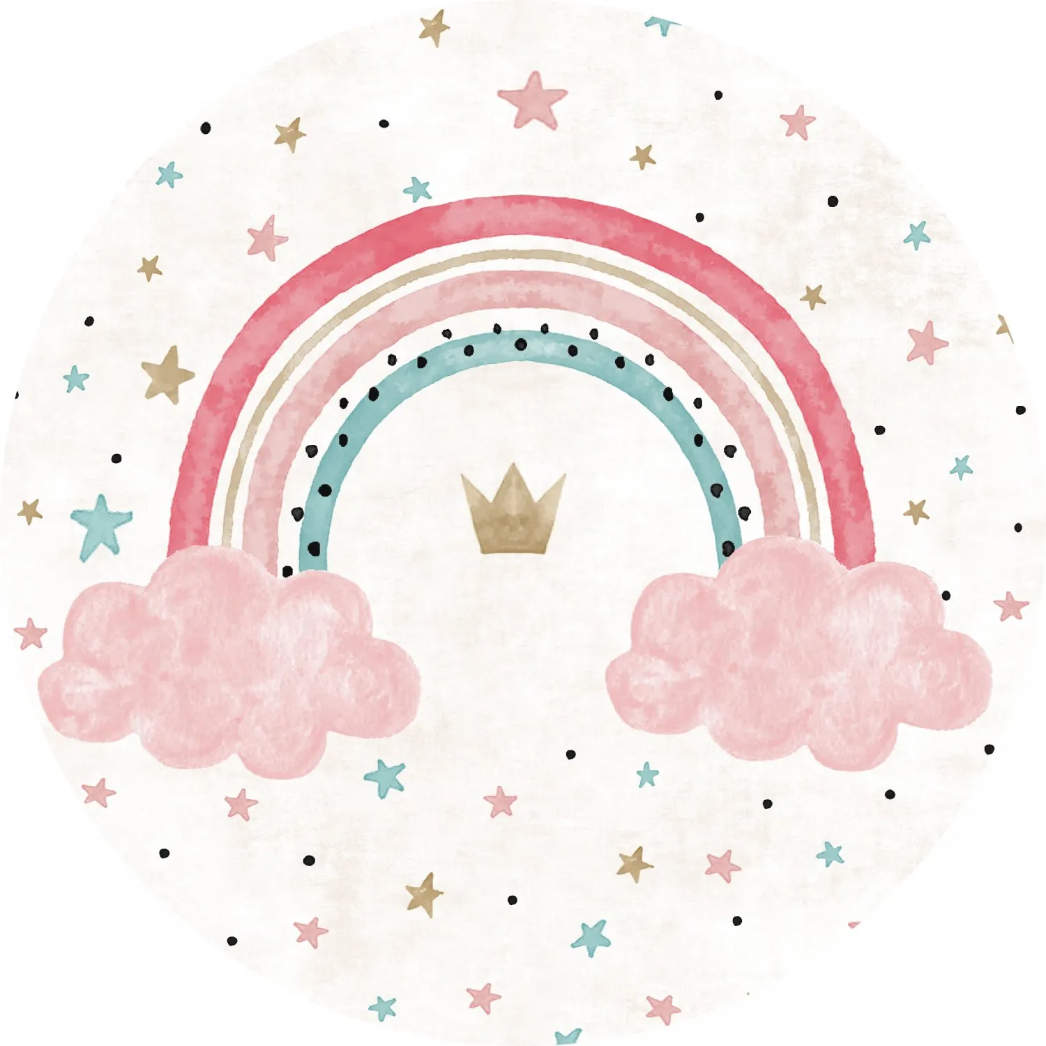 Ronde vloerkleden - Rainbow (multi)