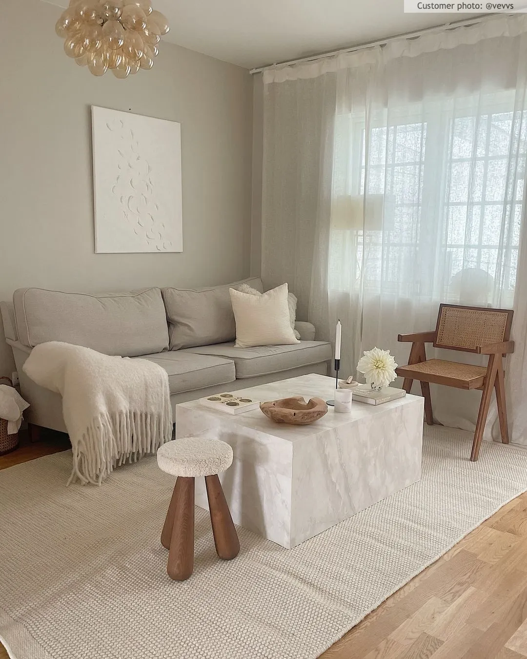 Wollen-vloerkleed - Coastal (wit)