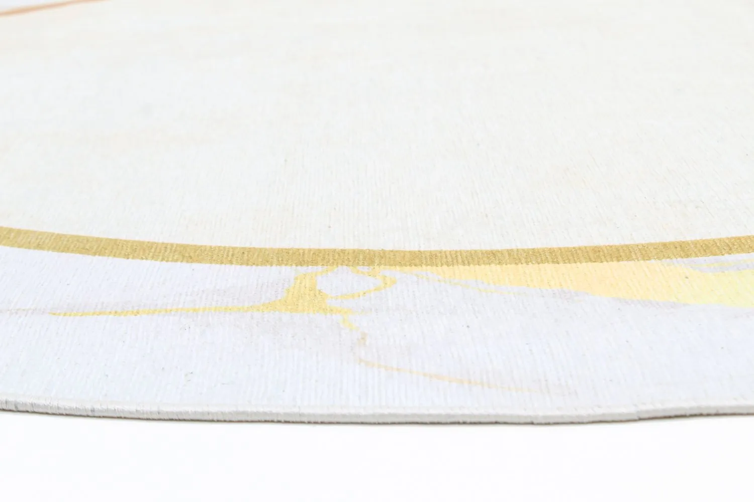 Rond vloerkleed - Cerasia (beige/wit/goud)