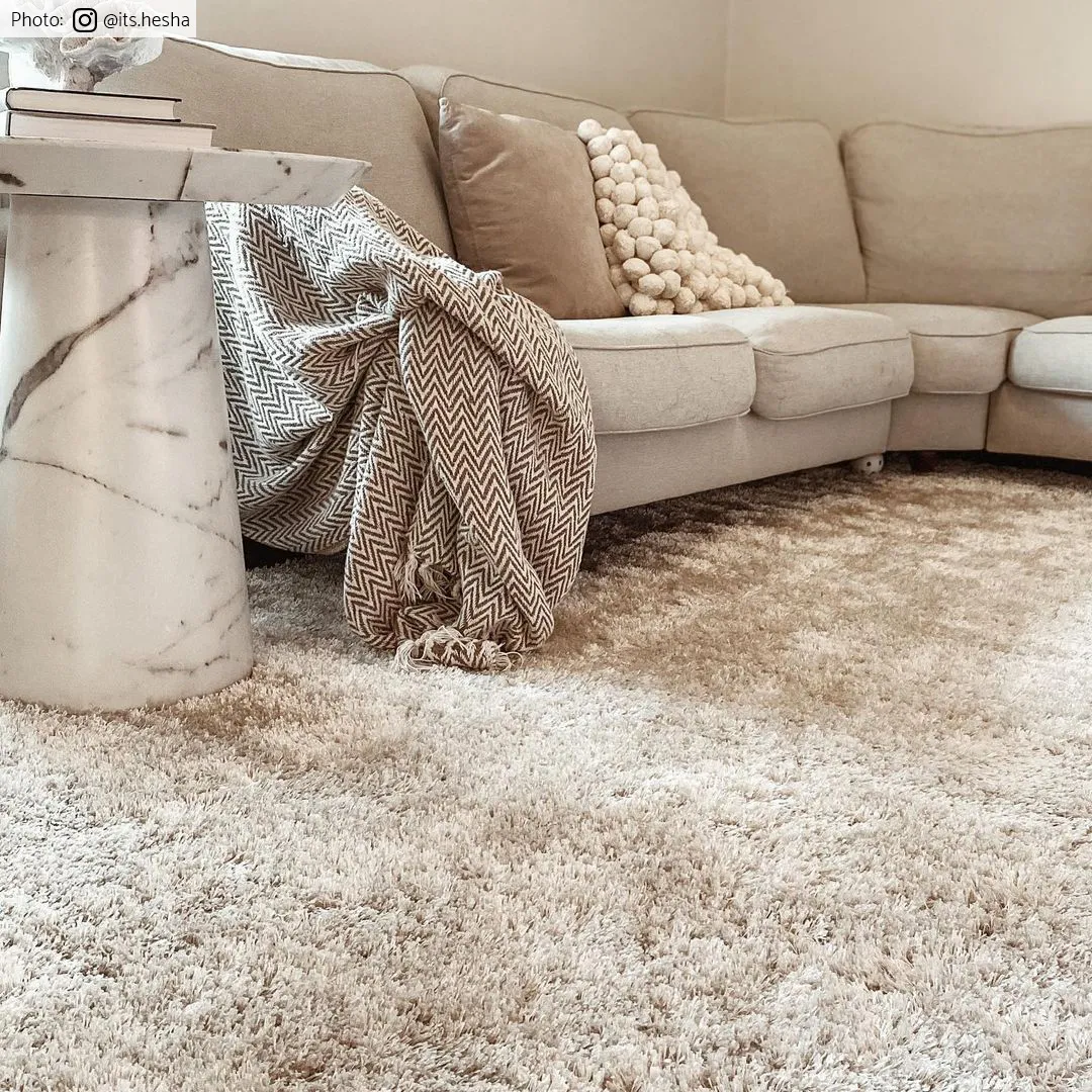 Hoogpolig vloerkleed - Cosy (beige)