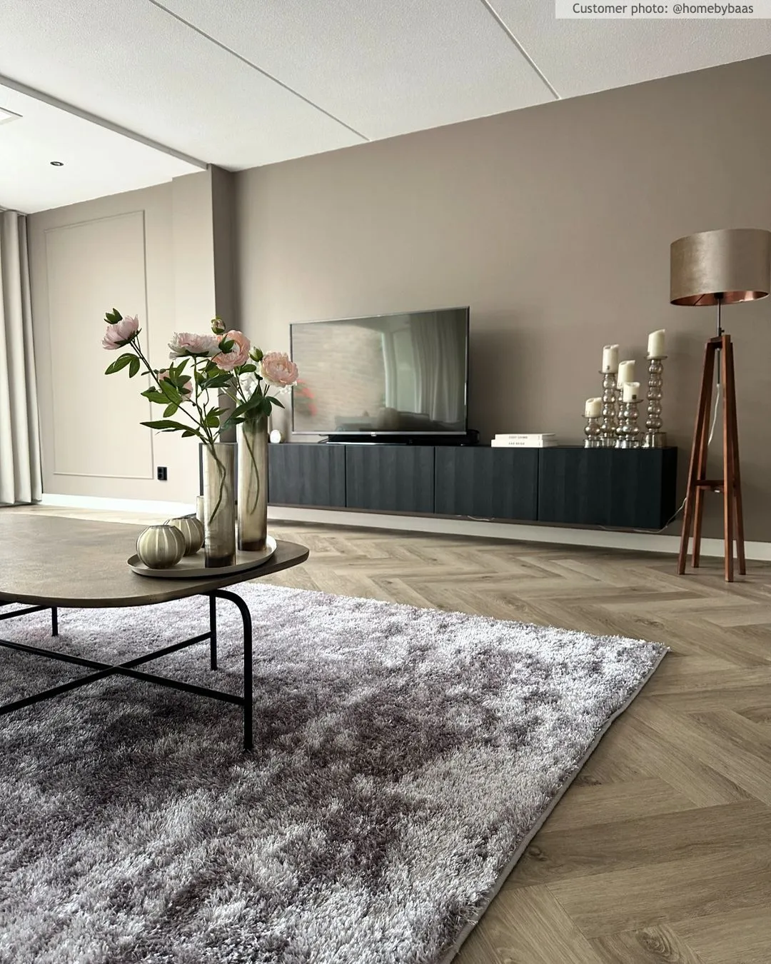 Hoogpolig vloerkleed - Cosy (greige)