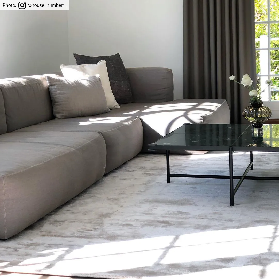 Viscose-vloerkleed - Jodhpur Special Luxury Edition (lichtgrijs/beige)