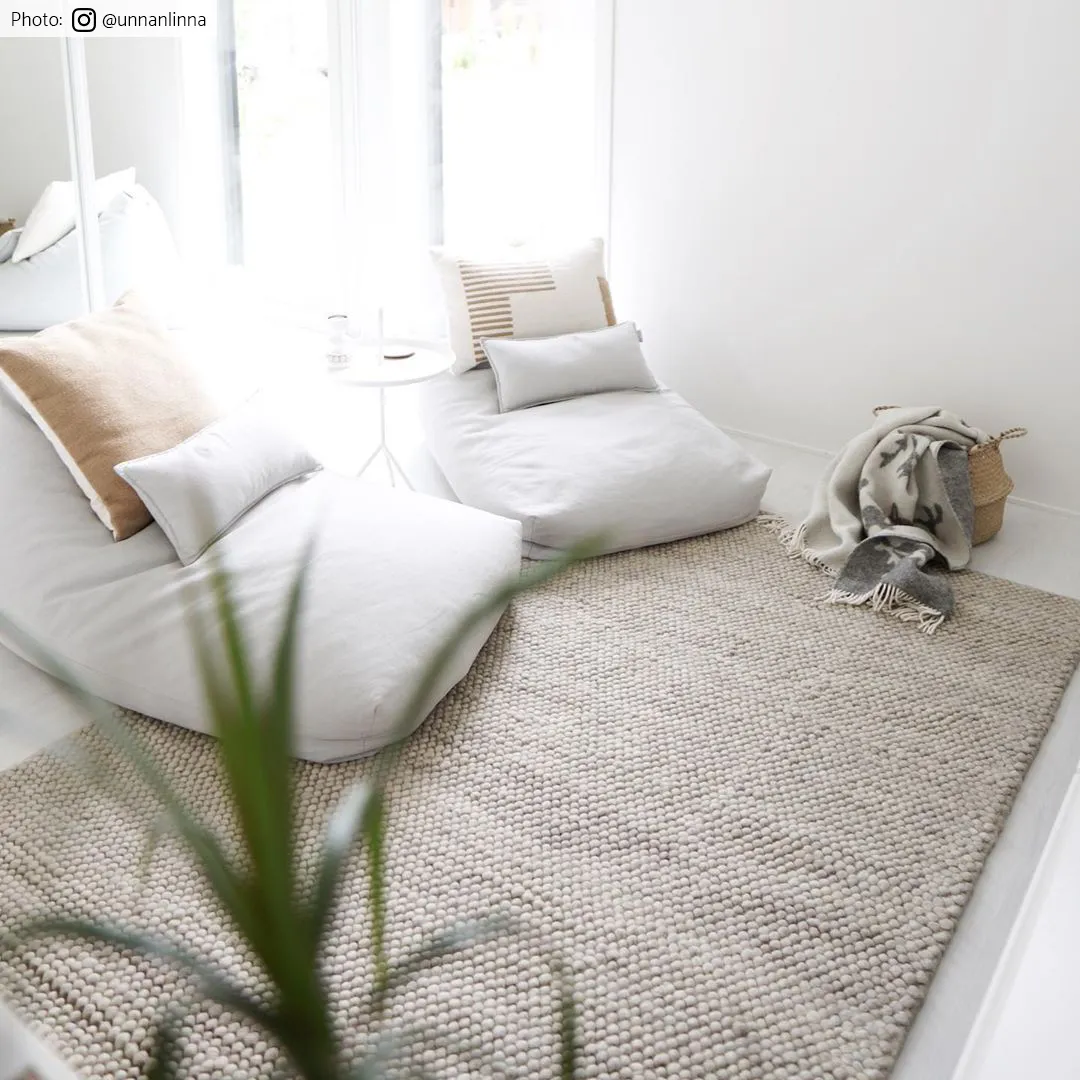 Wollen-vloerkleed - Avafors Wool Bubble (beige)