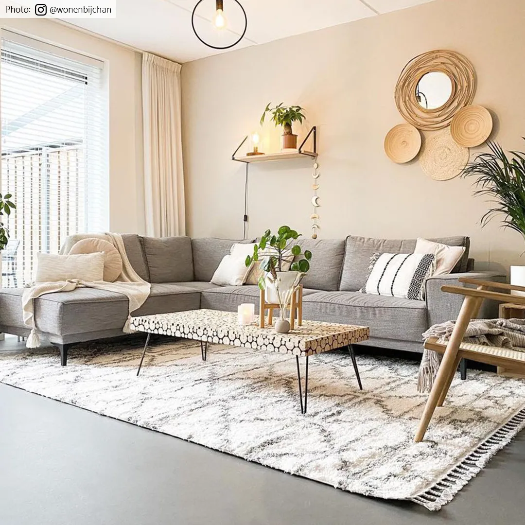 Hoogpolig vloerkleed - Azuay (beige)