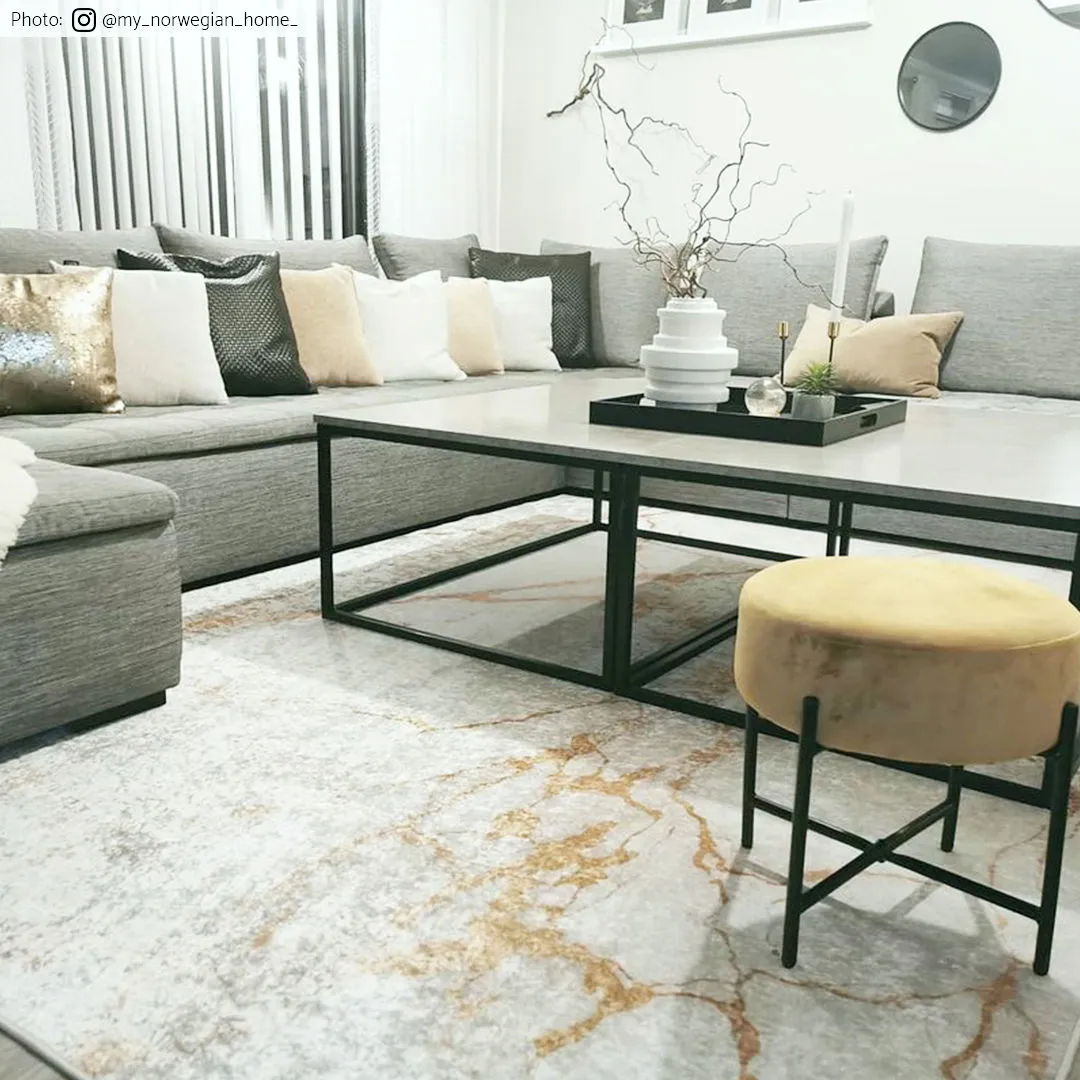 Wilton - Cesina (stone/wit/goud)