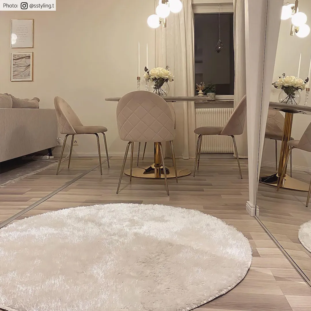 Ronde vloerkleden - Cosy (wit)