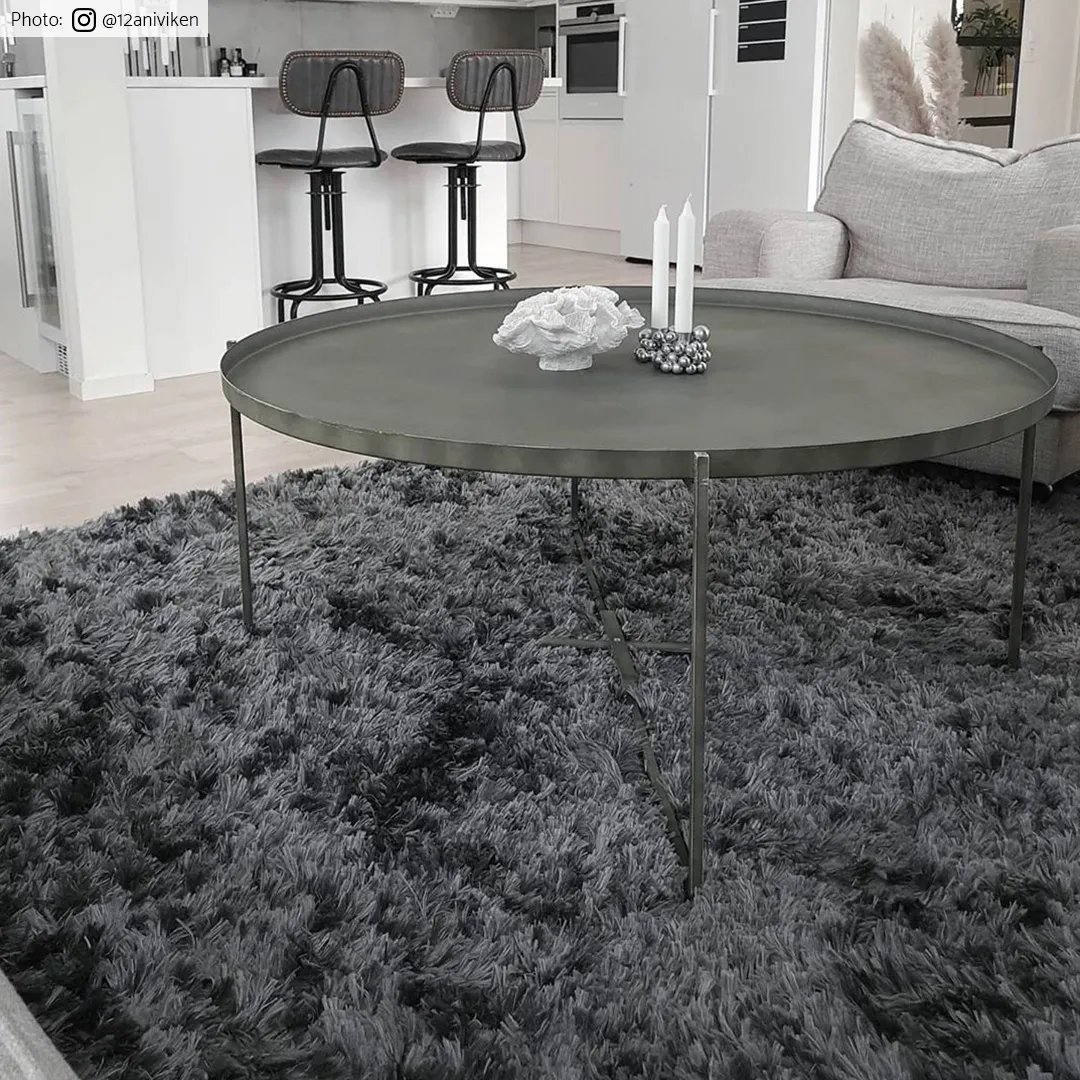 Hoogpolig vloerkleed - Janjira (grijs)