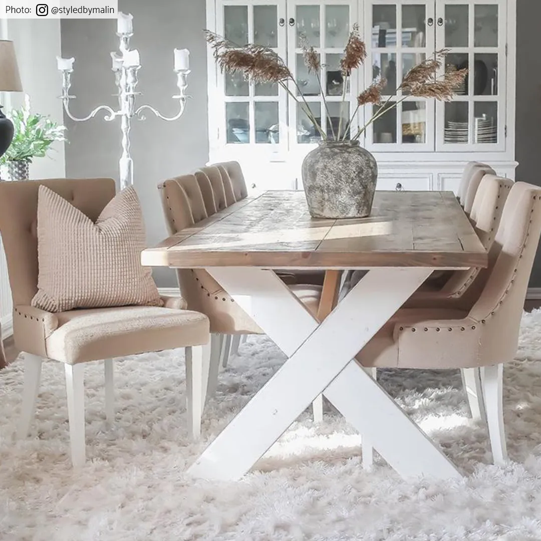 Hoogpolig vloerkleed - Janjira (wit)