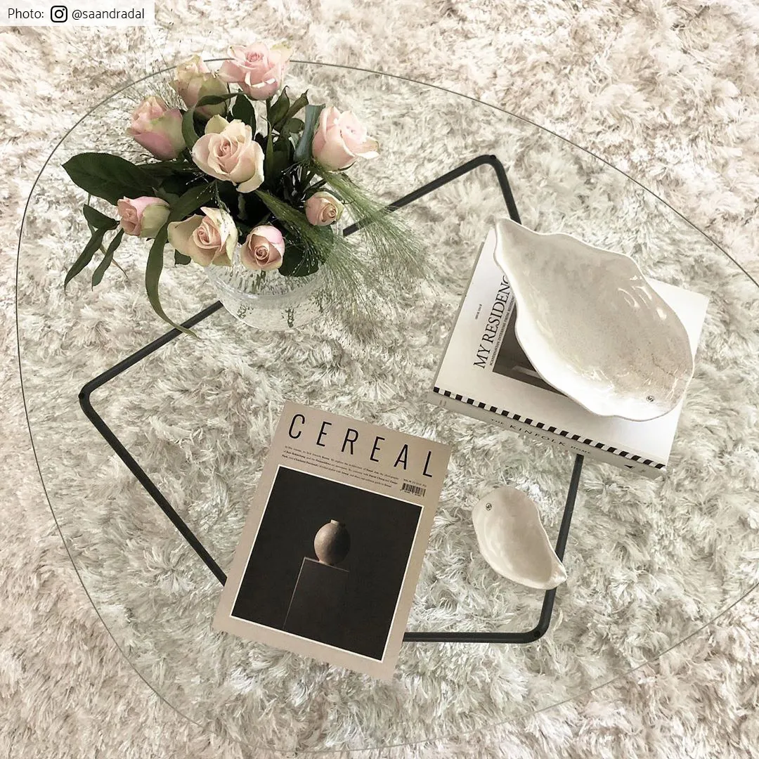 Hoogpolig vloerkleed - Janjira (wit)