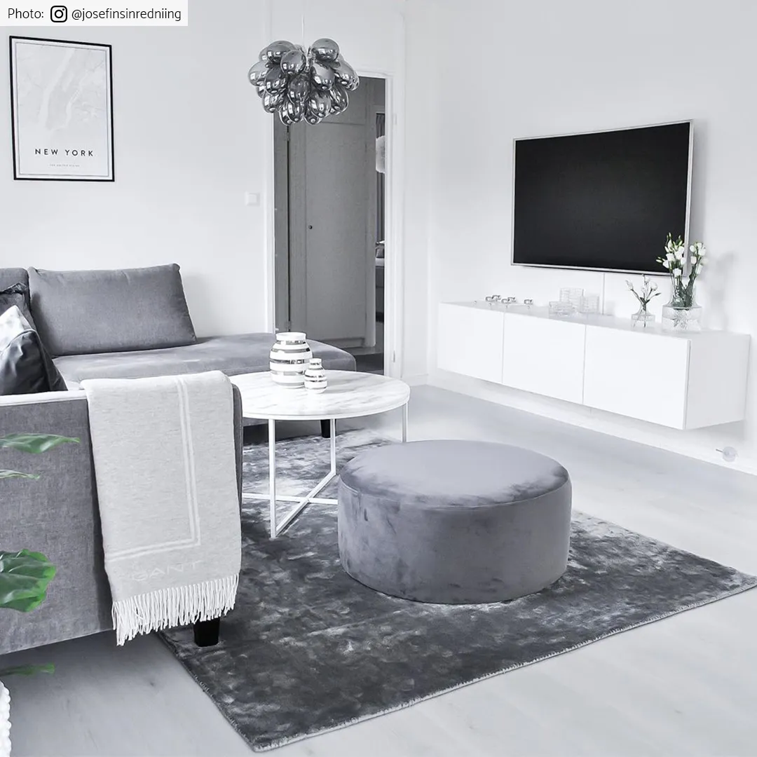 Viscose-vloerkleed - Jodhpur Special Luxury Edition (grijs)