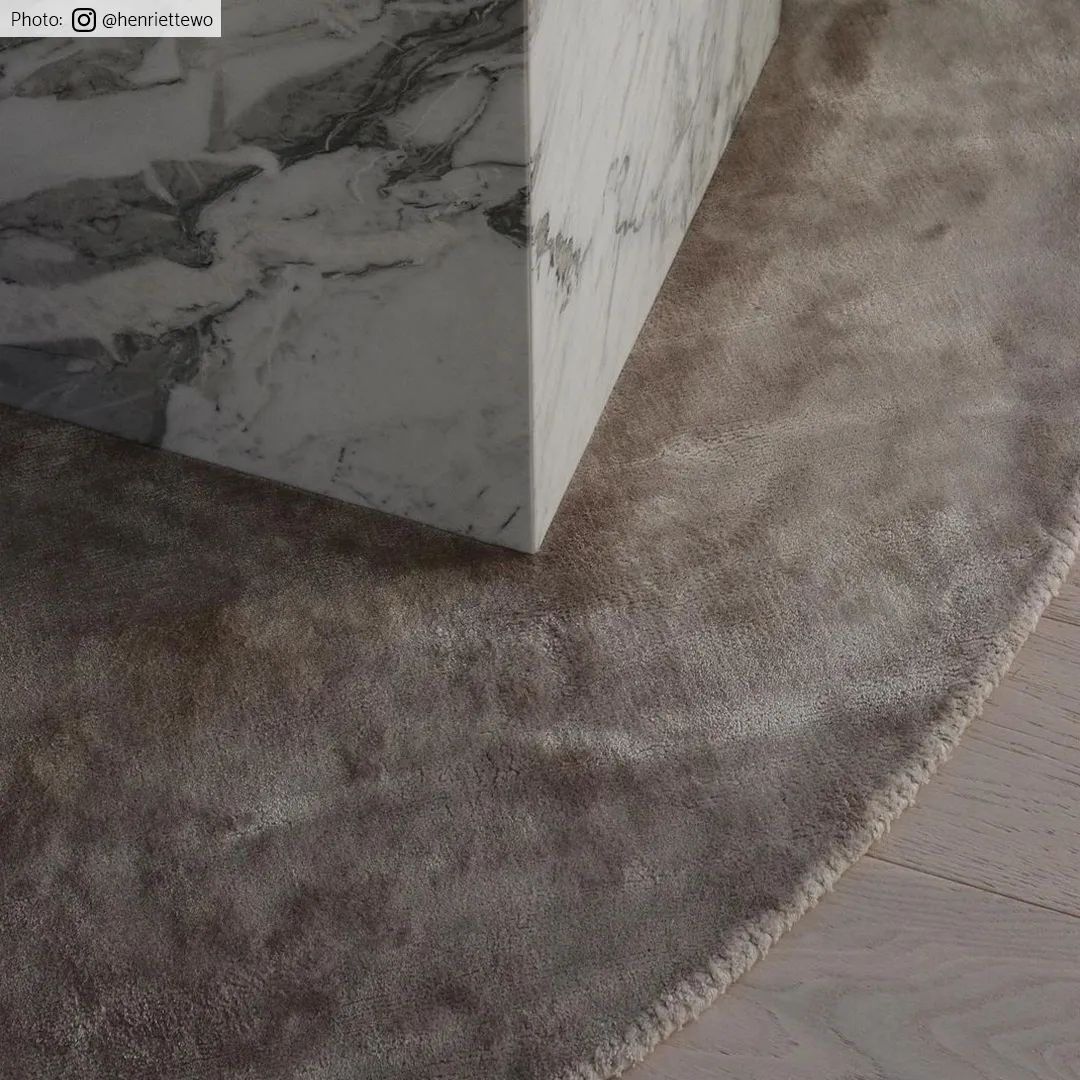 Rond vloerkleed - Jodhpur Special Luxury Edition Viscose (lichtgrijs/beige)