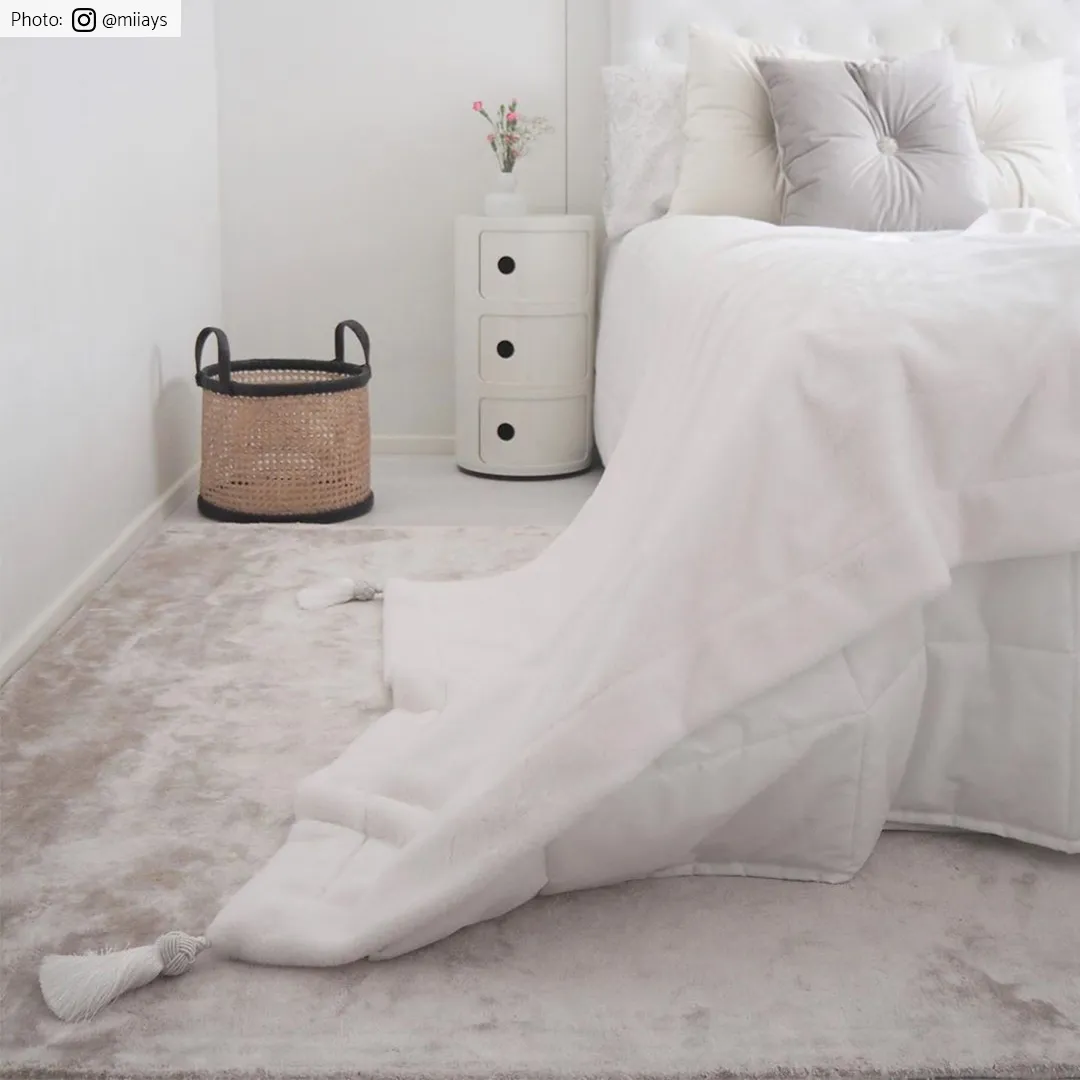 Viscose-vloerkleed - Jodhpur Special Luxury Edition (lichtgrijs/beige)