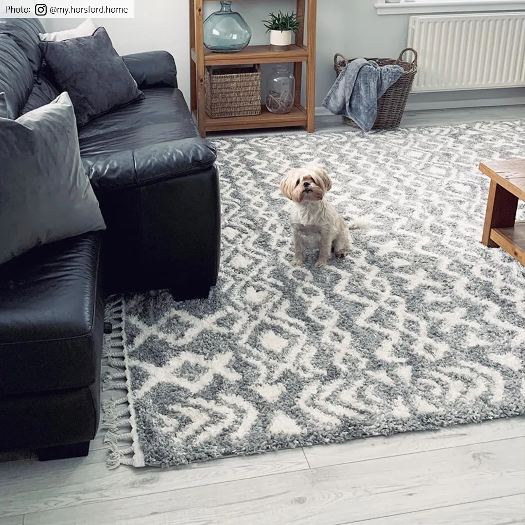 Hoogpolig vloerkleed - Loja (grijs)