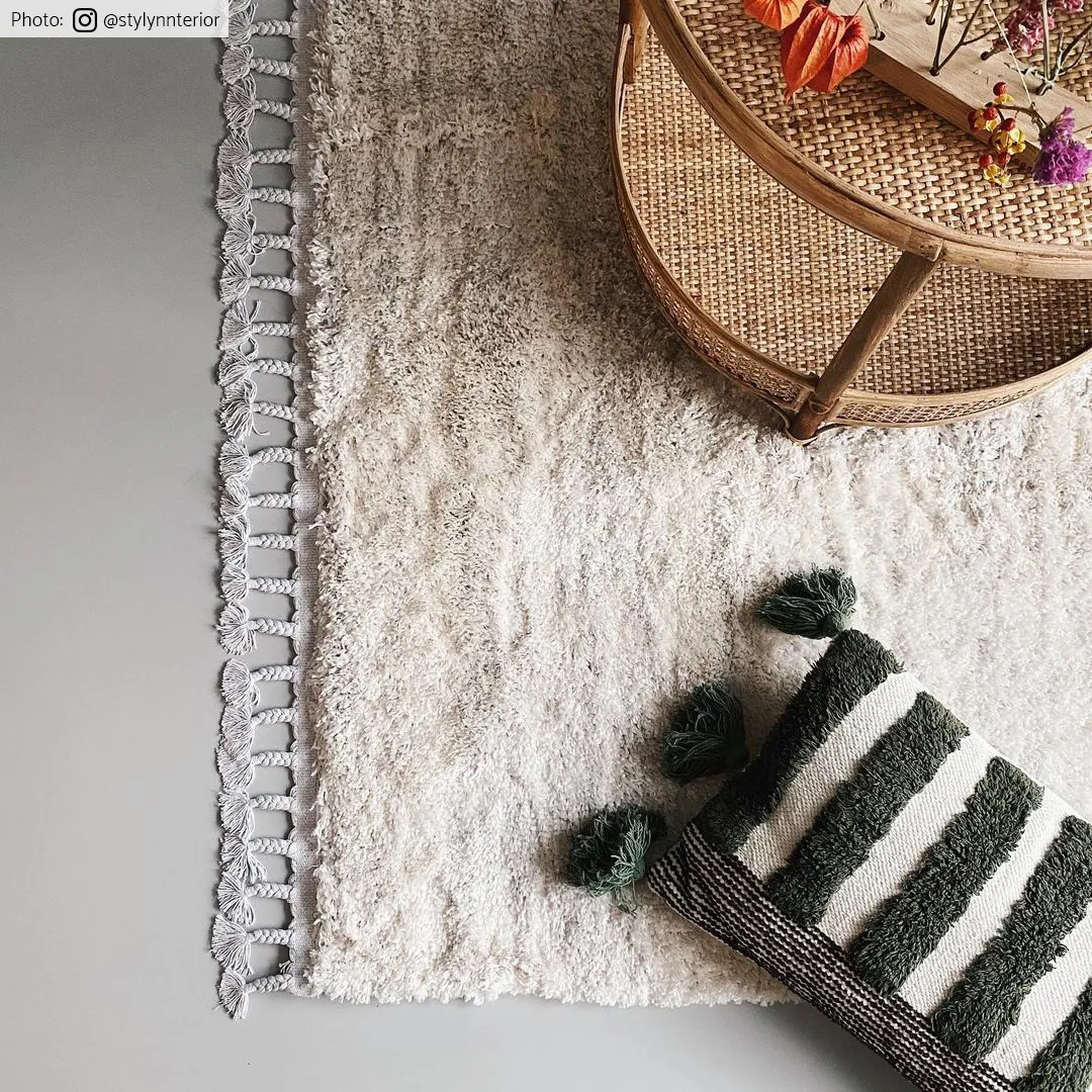 Hoogpolig vloerkleed - Orellana (beige)