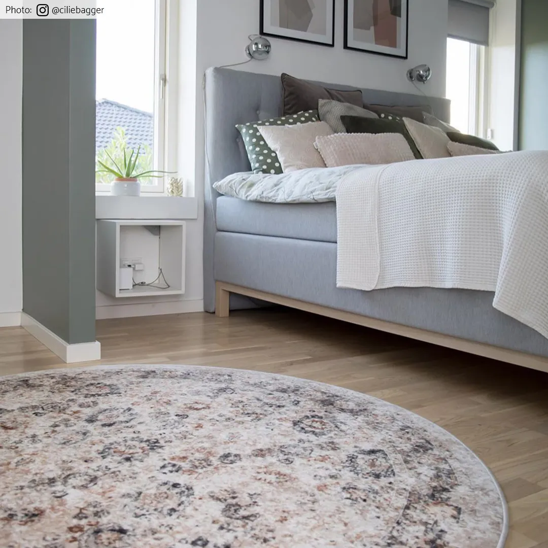 Rond vloerkleed - Toujane (grijs)