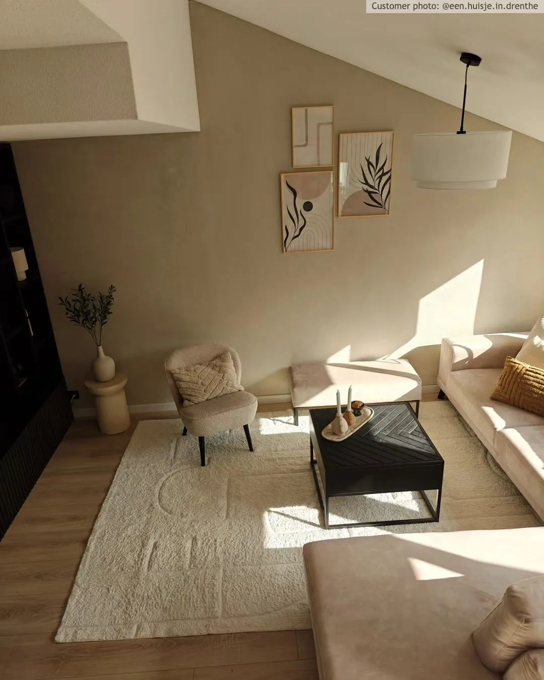 Hoogpolig vloerkleed - Cremona Natural Cotton Shaggy (offwhite)